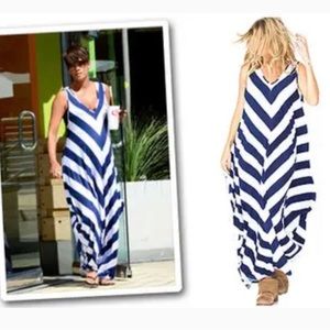 Fillyboo chevron striped maternity maxi dress, Size Sm